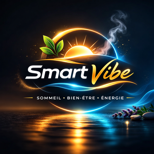 Logo SmartVibe représentant le bien-être, le sommeil et le réveil naturel avec un design moderne et apaisant